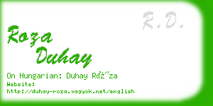 roza duhay business card